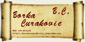 Borka Curaković vizit kartica